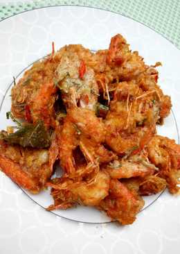 Udang goreng telur asin