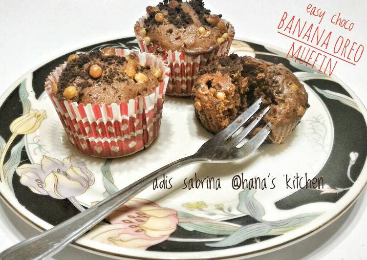 resep makanan Easy Choco Banana ?? Oreo Muffin