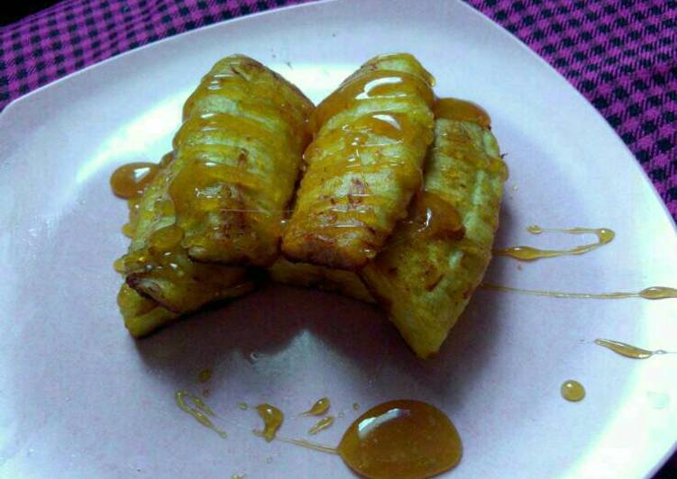 cara membuat Pisang saus karamel