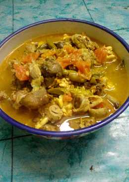 Garang asem ampela ati plus tempe