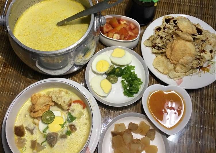 gambar untuk resep makanan Soto betawi susu daging kikil