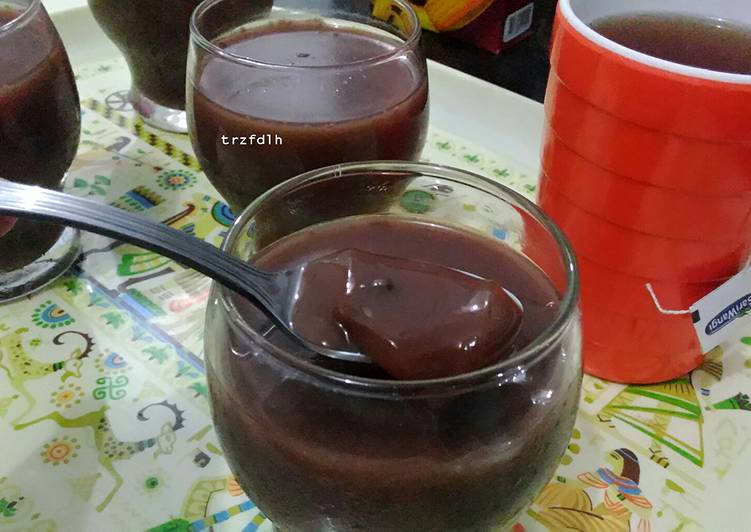 resep makanan Puding Sutera Cokelat (Silky Pudding)