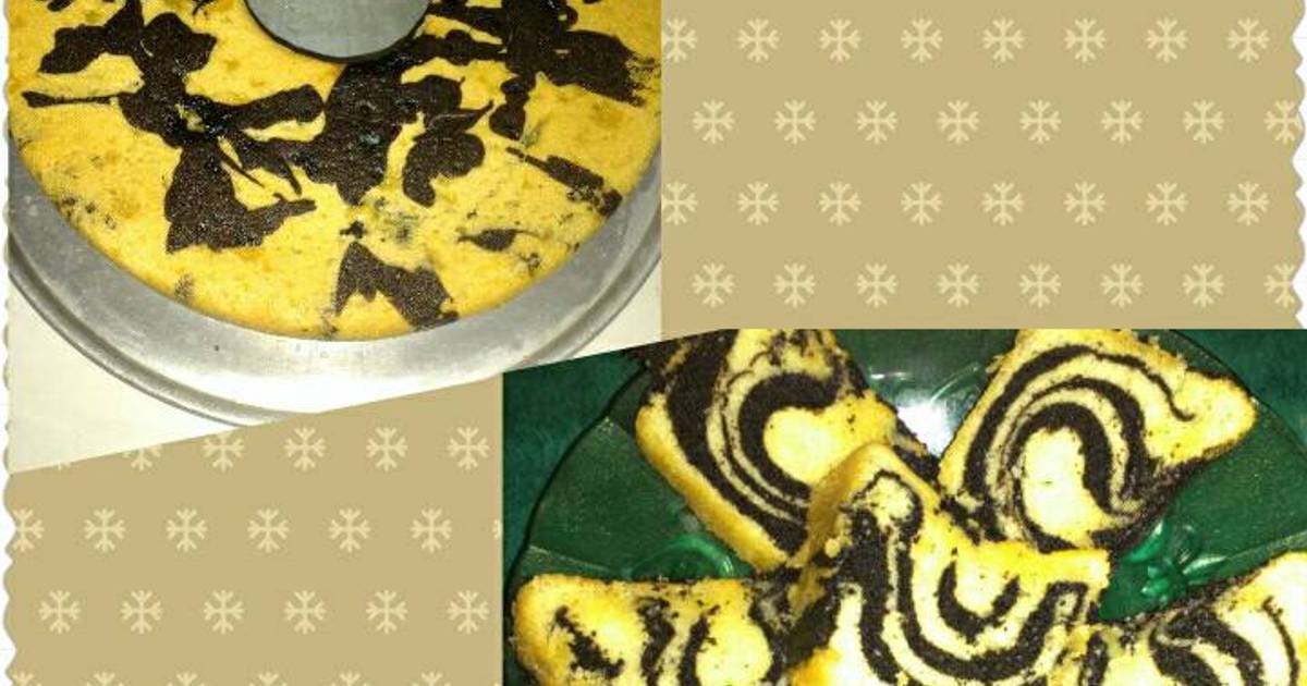 Resep CAKE MARMER MOTIF ZEBRA