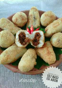 Gemblong/uli nasi isi abon