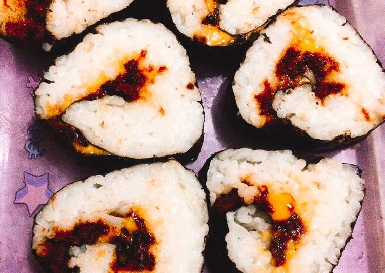 resep lengkap untuk Sushi Abon Mayonaise ala rumahan