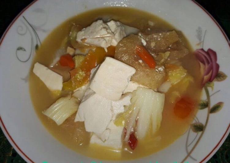 resep masakan Tahu kerupuk kulit kuah Asam (tomyum in)