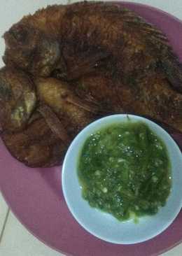 Nila goreng sambel ijo simple & mantaf