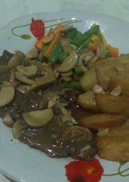 Beef steak saus jamur