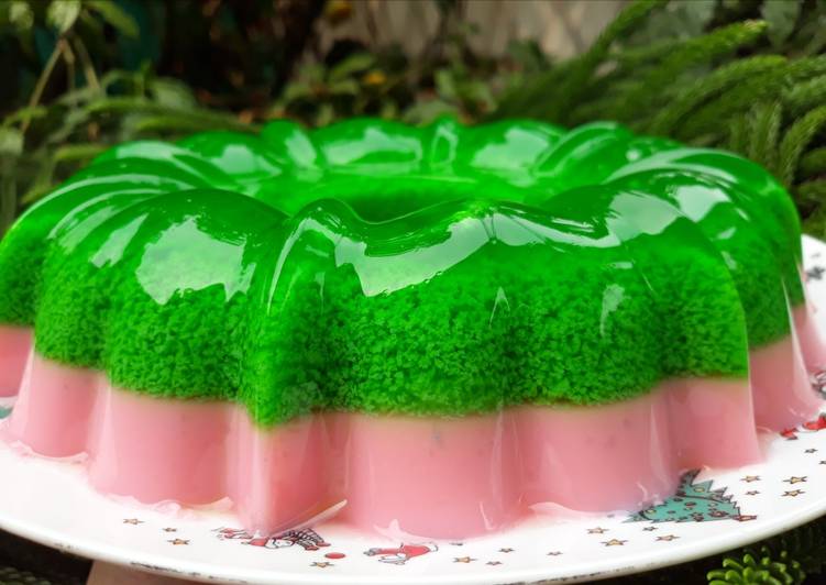 gambar untuk resep Puding Lumut Coco Pandan #SelasaBisa