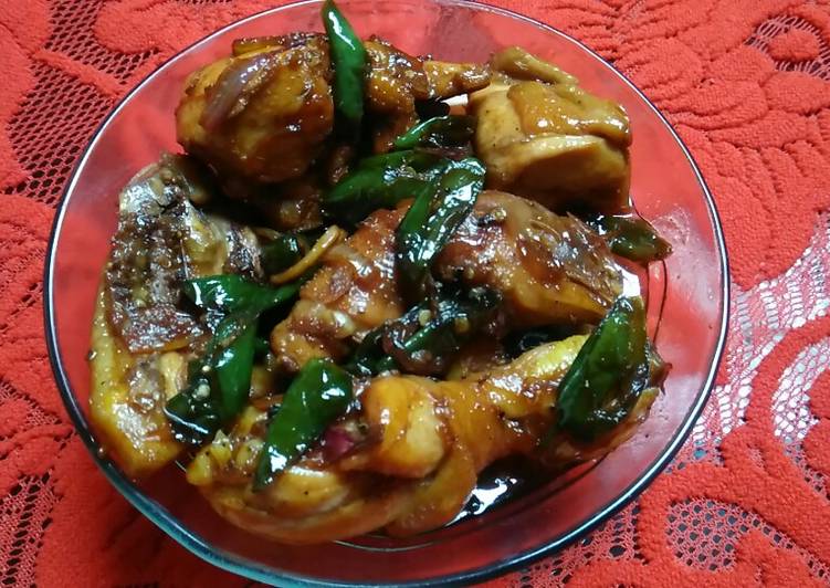 resep makanan Ayam kecap saus teriyaki cabe ijo