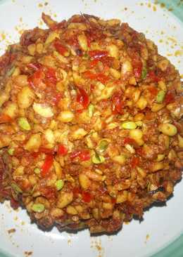 Sambal Pecak Tempe Lamtoro / mlanding / pete cina