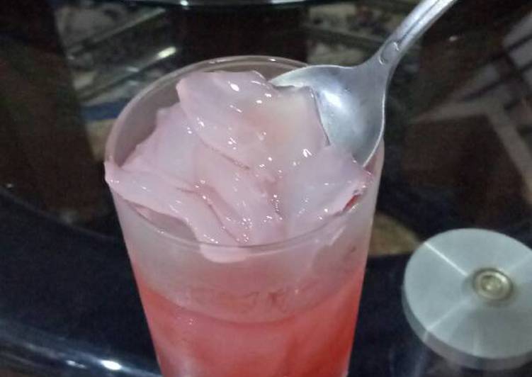 resep lengkap untuk Es kelapa muda kw ala Nutrijell rendah gula