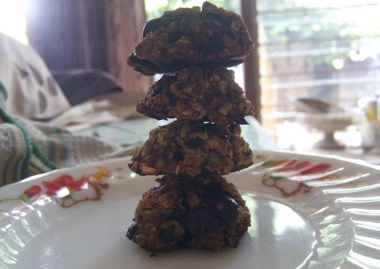 gambar untuk cara membuat 3-ingredients healthy oatmeal cookies