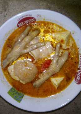 Kare ayam ceker + tahu