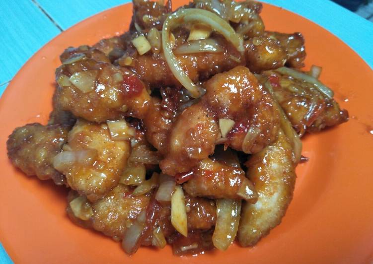 resep Ayam fillet asam manis