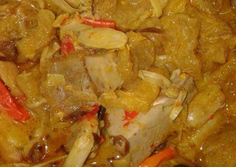 resep makanan @gulai nangka+krecek pedas@