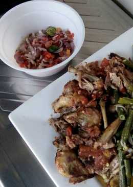 Ayam kampung bakar bumbu plecing(sereret be siap)