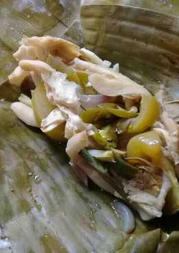 Pepes Jamur Tiram Bumbu Iris