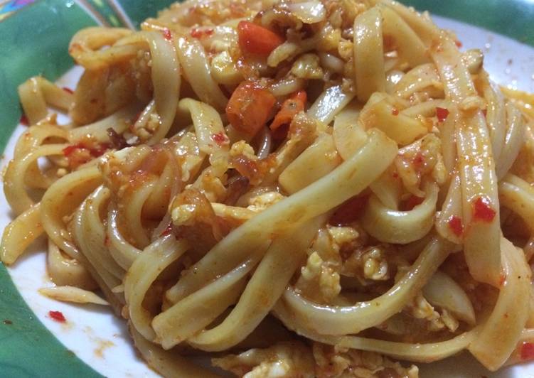 cara membuat Eggs Spageti