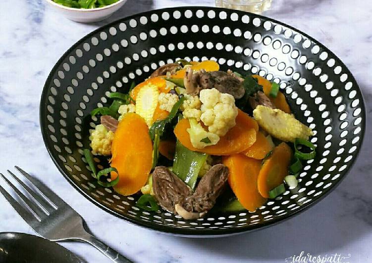 resep makanan Capcay Jantung Ayam #pr_capcay diet : DEBM