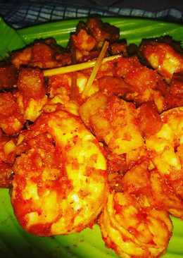 Udang kentang tahu balado