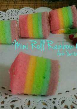 Miniroll Rainbow cake ny.liem ekonomis dan lembut