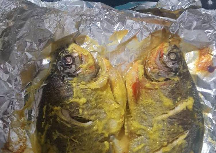 gambar untuk cara membuat Ikan bawal bakar oven