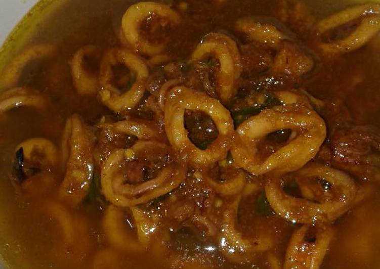 resep masakan Cumi cumi bumbu kecap manis