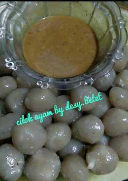 Cilok jadul sambal kacang ala wong tegal