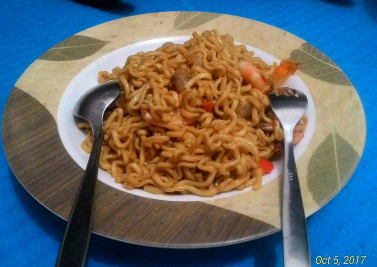 cara membuat Mie Goreng Udang