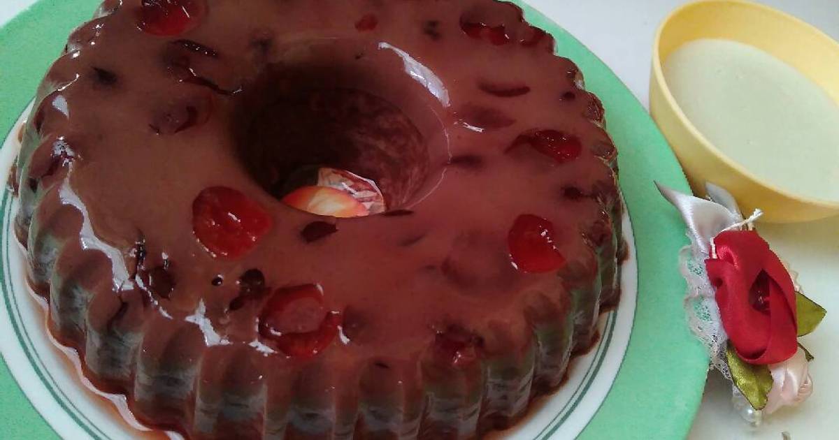 698 resep puding coklat dengan vla coklat sederhana enak 