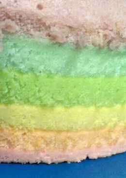 Rainbow cake kukus