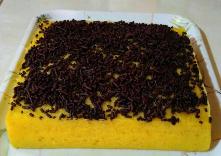 bahan dan cara membuat Brownies labu kuning empuks anti gagal