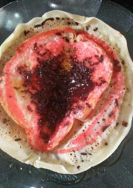 Leker isi roti tawar coklat