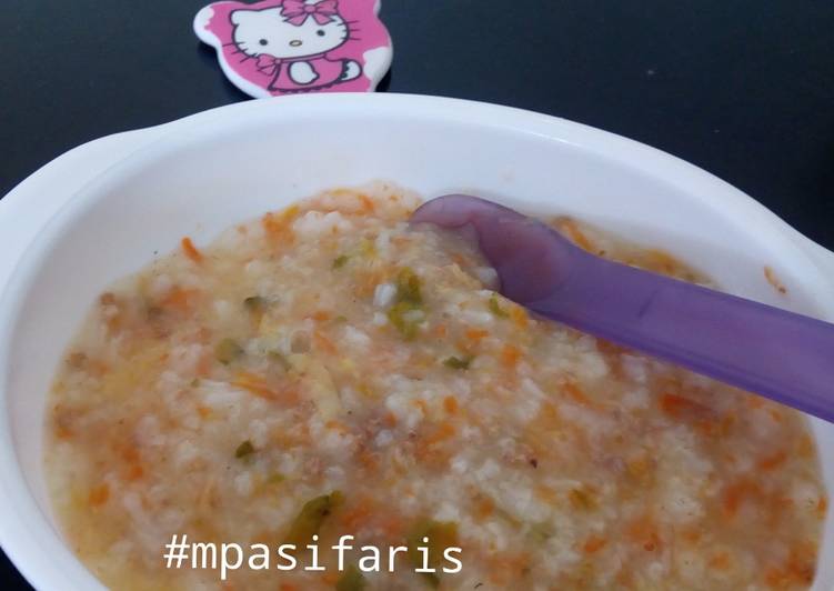 resep MPASI Bubur Daging Sayur 8 bulan