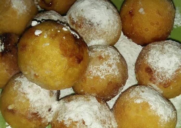 Resep Bola ubi salju isi gula merah Oleh Atika Badaruddin