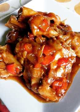 Chicken with paprika blackpepper sauce