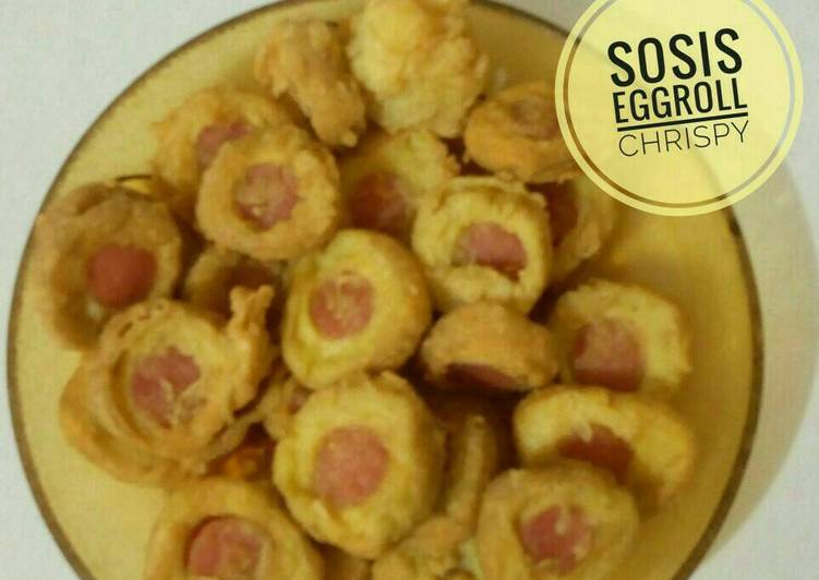 gambar untuk cara membuat Sosis eggroll crispy