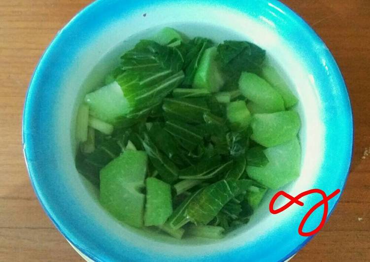 cara membuat Sayur Bening Sawi Labu