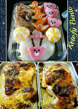 ð'¢Chicken thigh creamy with Garlic Sauce ð'¢ #Ketopad_cp_Bento