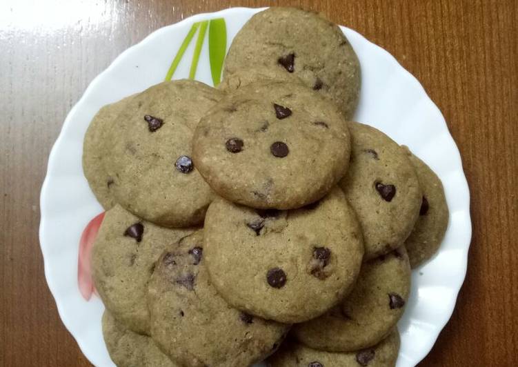 gambar untuk resep Eggless choclate chips cookies