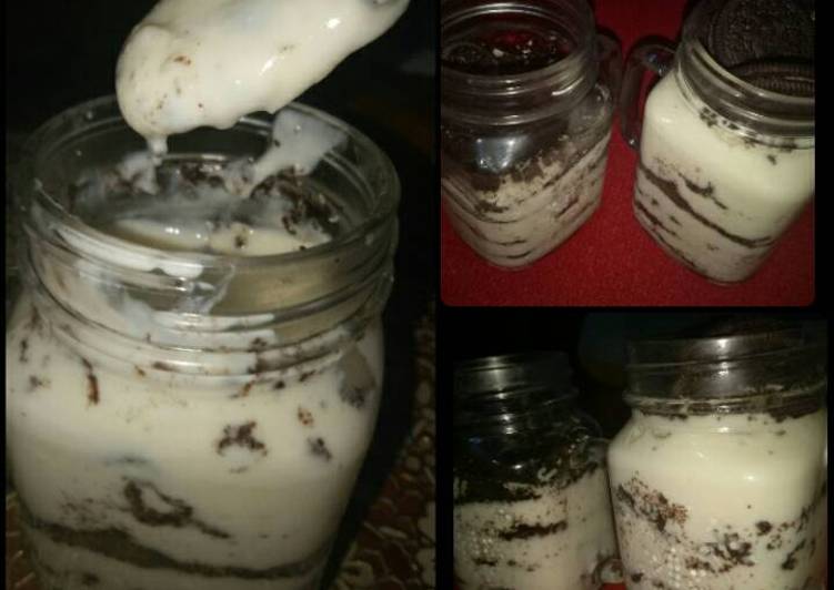 resep masakan Cheese Cake Oreo in Jar