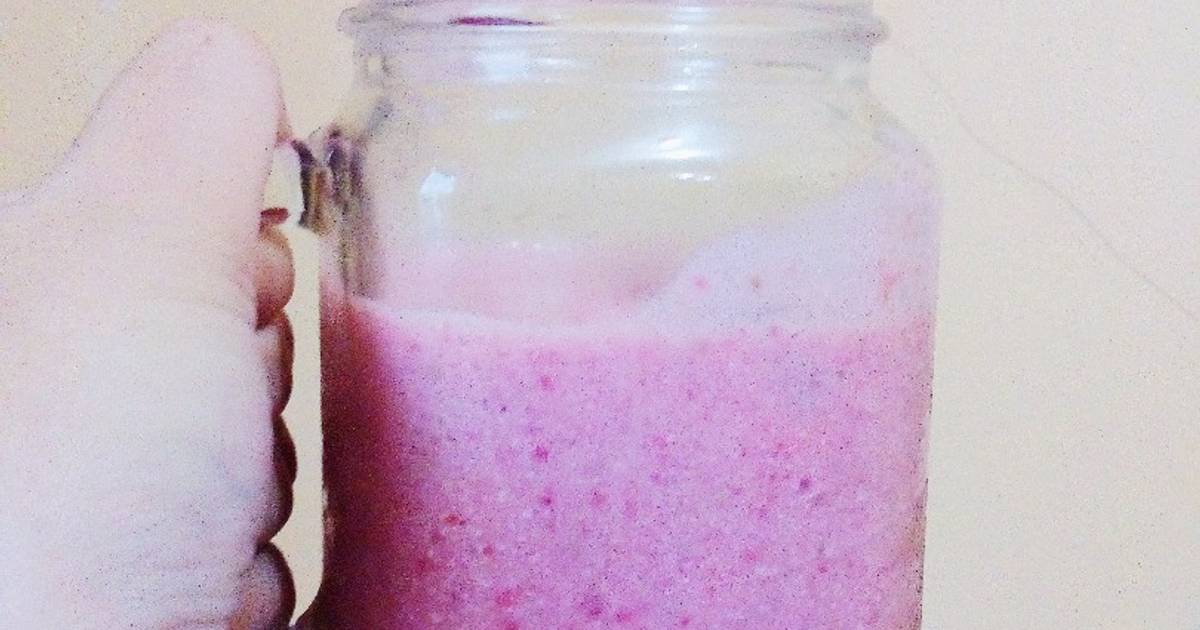 Resep Smoothies strawberry susu