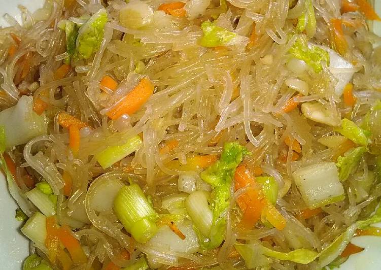 resep Tumis sawi putih, wortel dan soun simpel