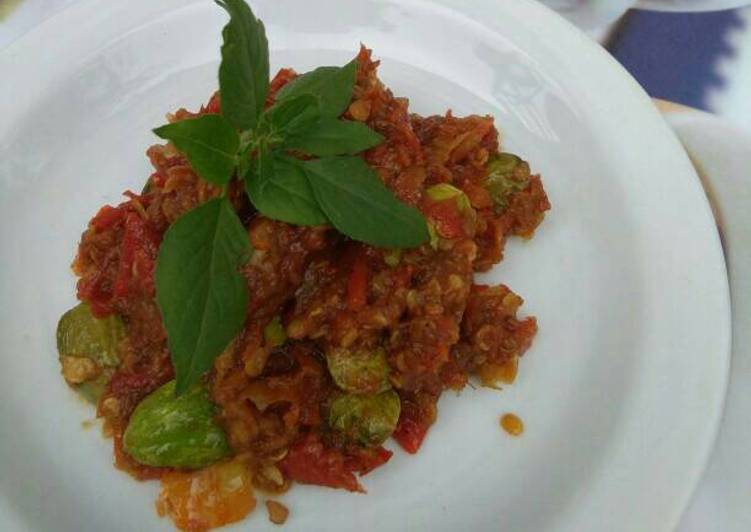 gambar untuk resep makanan Sambal terasi pete