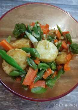 Tumis sayur tofu pake butter (untuk anak)