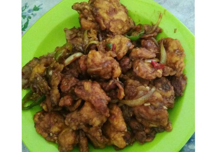 cara membuat Ayam crispy bumbu pedas manis