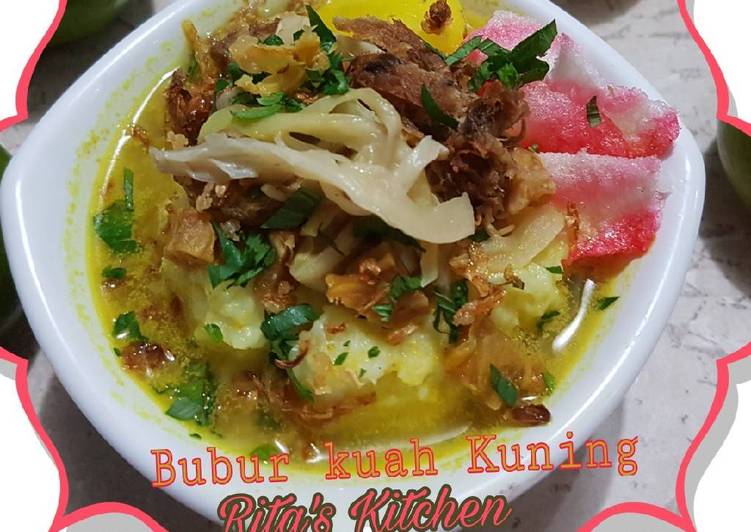 resep lengkap untuk Vegetarian Bubur kuah kuning