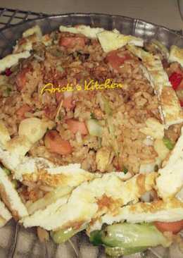 Nasi goreng sosis n sayur no kecap manis