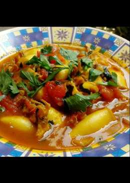 Squid tomato curry